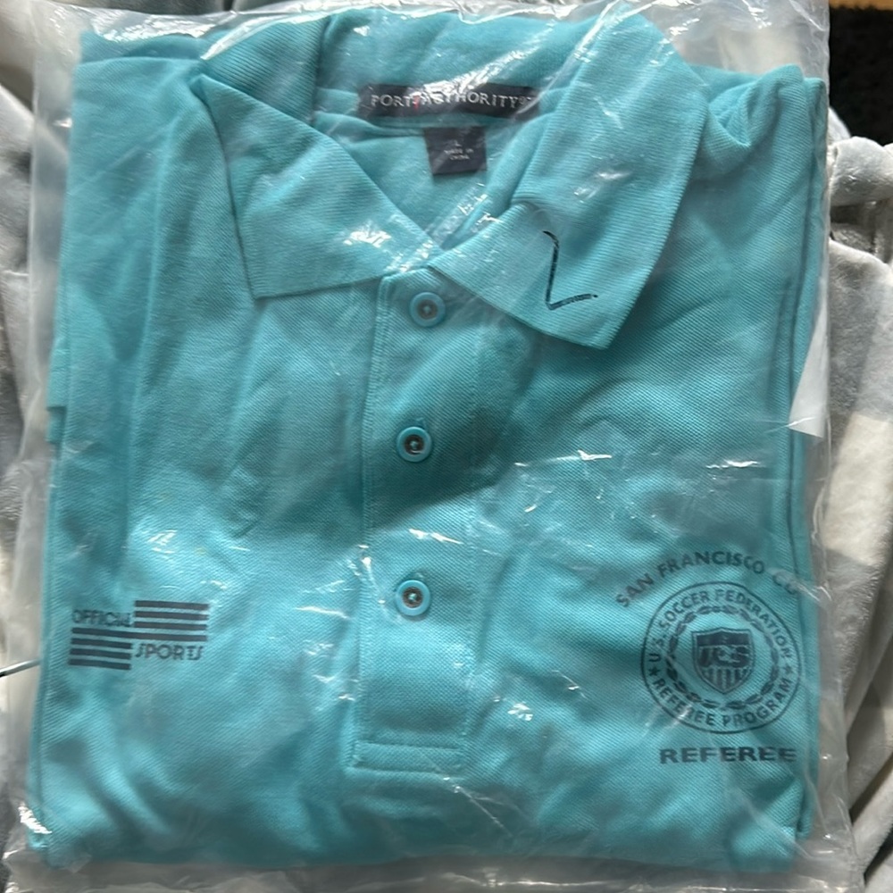 Men’s Official Sports Soccer Referee Polo